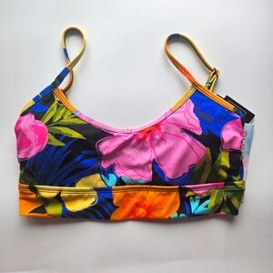 Sundazed Black and Multicolor Swim Top